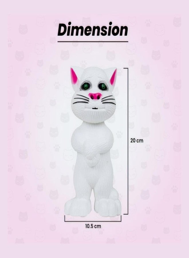 BRAVIADECOR Bravia Interactive Talking Tom Cat Toy for Kids, Voice Repeat, Story & Music Features, White Colour, 3+ Years, Multi Functions, Color As per Stock, Model- 11 - Image 3